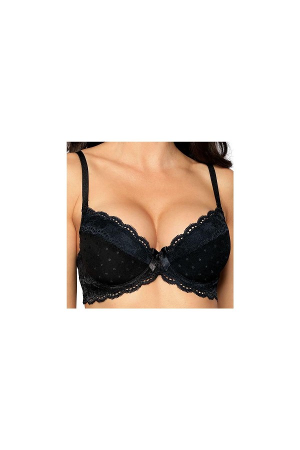 Lagerta Push-Up BH schwarz von Róza kaufen | Fesselliebe