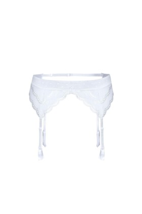 Lagerta Strumpfgürtel weiß von Róza kaufen | Fesselliebe