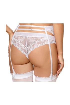 Lagerta Strumpfgürtel weiß von Róza kaufen | Fesselliebe