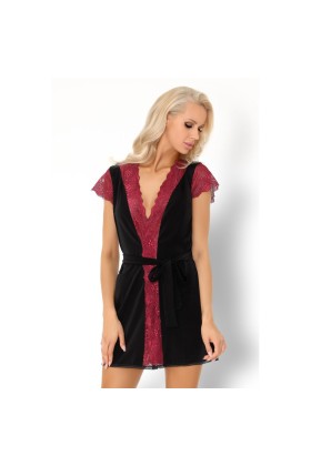 Kumiko Kleiding Gown schwarz-lila von LivCo Corsetti Fashion kaufen | Fesselliebe
