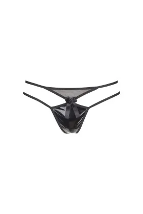 Plus Size String schwarz V-8738 von Axami Size Plus