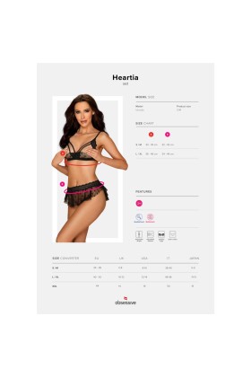 Heartia 3er Set schwarz von Obsessive kaufen | Fesselliebe
