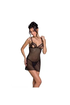 Lovelia Chemise & Tanga schwarz von Passion-Exklusiv