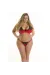 Plus Size Bh Red-Schwarz V-8771 von Axami Size Plus