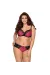 Plus Size BH Pink-schwarz V-8461 von Axami Size Plus