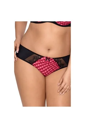 Plus Size Panty Pink-schwarz V-8463 von Axami Size Plus