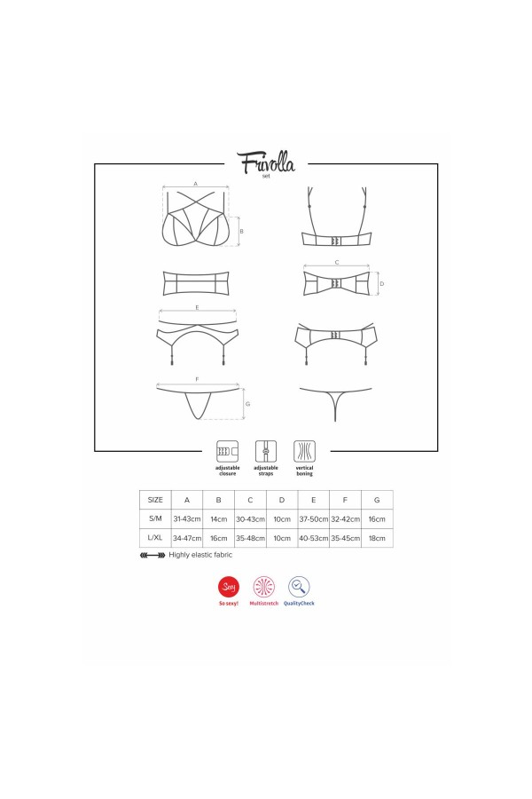Frivolla 4er Set schwarz von Obsessive kaufen | Fesselliebe