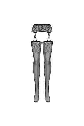 Garter Strümpfen S206 schwarz von Obsessive kaufen | Fesselliebe