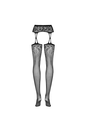 Garter Strümpfen S206 schwarz von Obsessive kaufen | Fesselliebe