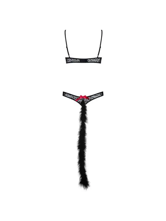 Gepardina 3er Kostüm Schwarz von Obsessive kaufen - Fesselliebe