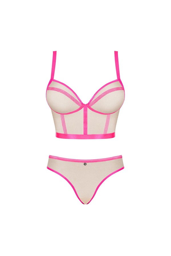 Nudelia Top & Höschen Pink von Obsessive kaufen | Fesselliebe