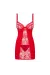 Heartina Chemise & Tanga rot von Obsessive