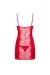 Heartina Chemise & Tanga rot von Obsessive