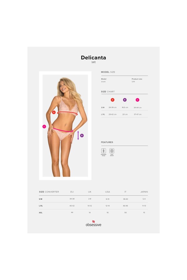Delicanta 2er Set Pink von Obsessive kaufen | Fesselliebe