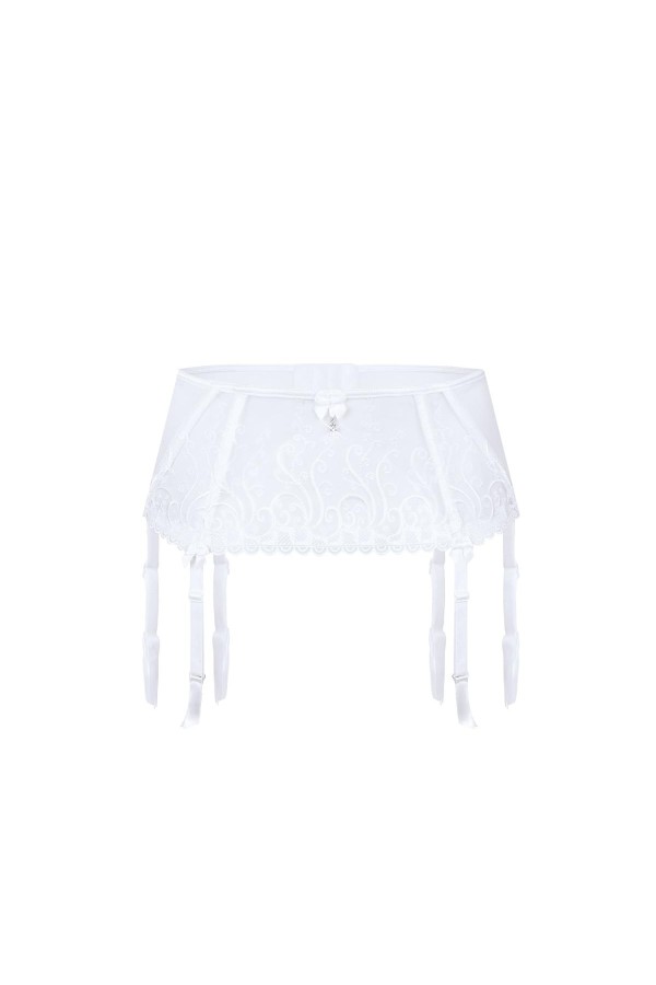 Anuk Strumpfgürtel Weiss von Róza kaufen | Fesselliebe