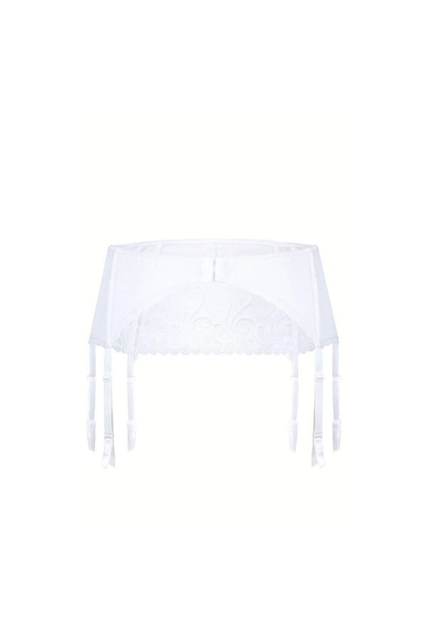 Anuk Strumpfgürtel Weiss von Róza kaufen | Fesselliebe