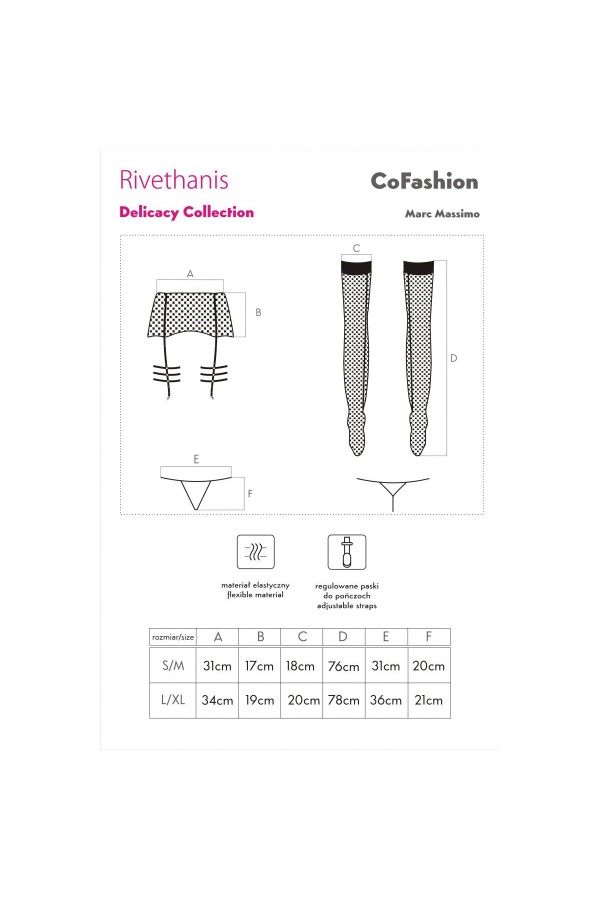 Rivethanis Set Schwarz von CoFashion Lingerie kaufen | Fesselliebe