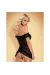 Flores Chemise & Tanga schwarz von Obsessive