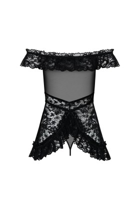 Flores Chemise & Tanga schwarz von Obsessive kaufen | Fesselliebe