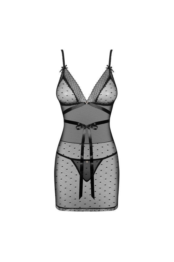 Bowessa Chemise & Tanga schwarz von Obsessive kaufen | Fesselliebe