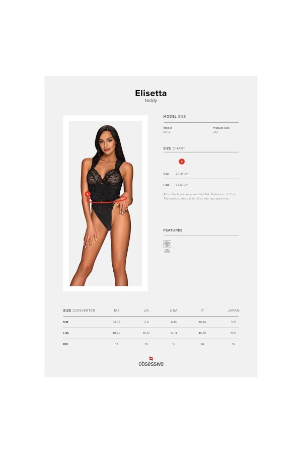 Elisetta Body schwarz von Obsessive kaufen | Fesselliebe