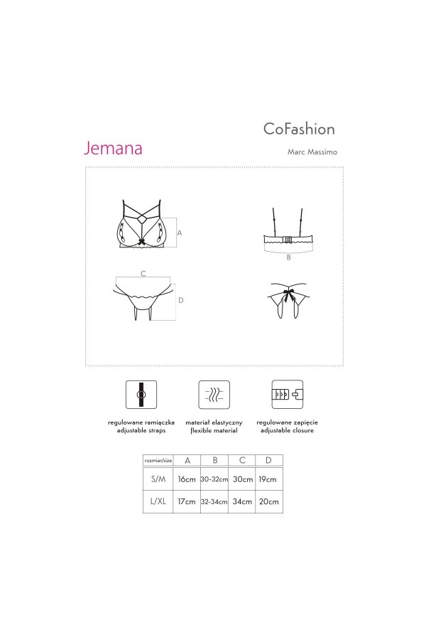 Jemana Set Schwarz von CoFashion Lingerie kaufen | Fesselliebe