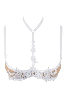 BH weiß mit offenen Cups V-9641 von Axami kaufen | Fesselliebe