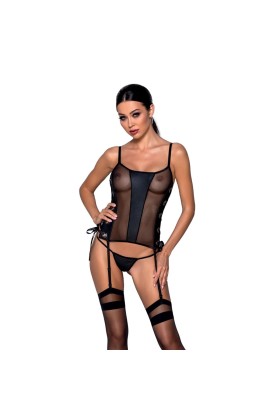 Malwia Korsett & Tanga schwarz von Passion-Exklusiv kaufen | Fesselliebe