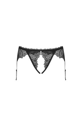Romanesa offener Schritt Strumpfgürtel schwarz von Obsessive kaufen | Fesselliebe