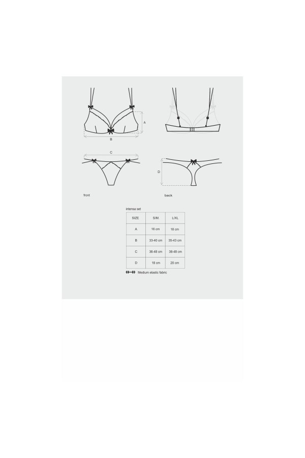 Intensa 2er Set schwarz von Obsessive kaufen | Fesselliebe