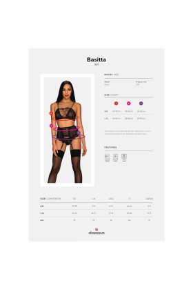 Basitta 3er Set schwarz von Obsessive kaufen | Fesselliebe