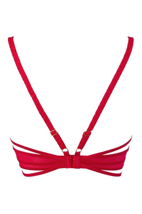 Bustier rot mit offenen Cups V-9671 von Axami kaufen | Fesselliebe