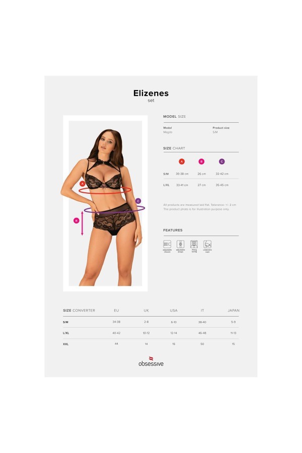 Elizenes 2er Set schwarz von Obsessive kaufen | Fesselliebe