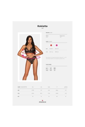 Kokietta 2er Set schwarz von Obsessive kaufen | Fesselliebe