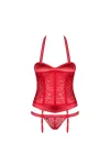 Flameria Korsett & Tanga Rot von Obsessive kaufen - Fesselliebe