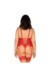 Blossmina Korsett & Tanga Rot von Obsessive kaufen - Fesselliebe