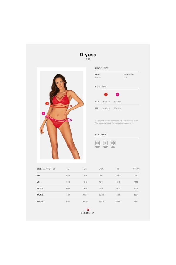 Diyosa 2er Set rot von Obsessive kaufen | Fesselliebe