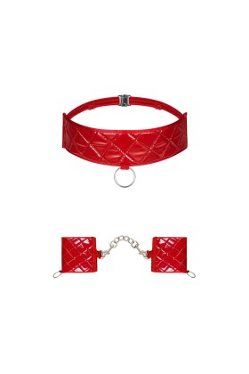Hunteria Cuff & Chocker rot von Obsessive kaufen | Fesselliebe