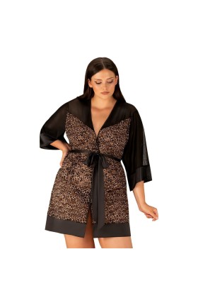 Allunes Peignoir schwarz-Leo Size Plus von Obsessive kaufen | Fesselliebe