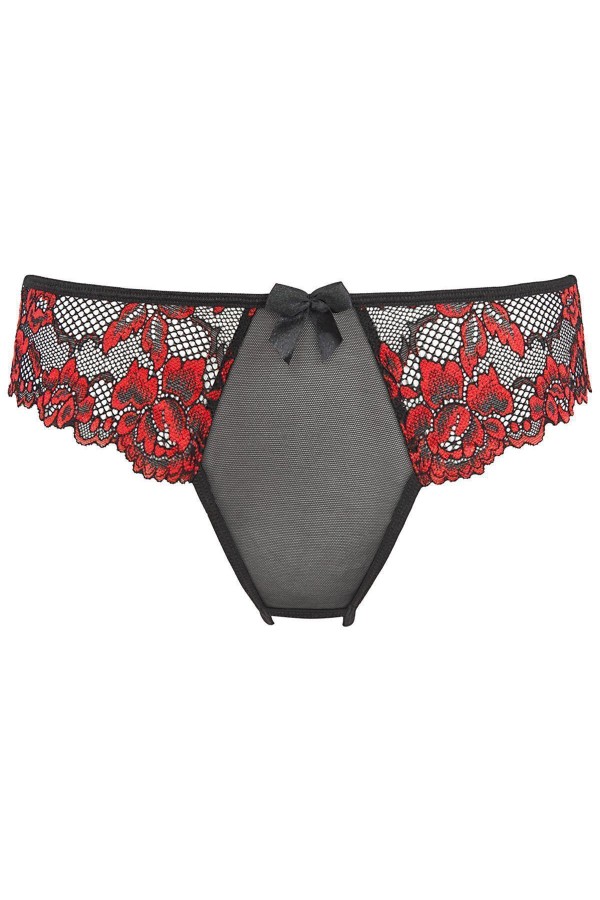 String schwarz-rot V-10018 von Axami kaufen | Fesselliebe