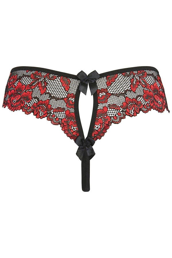 String schwarz-rot V-10018 von Axami kaufen | Fesselliebe