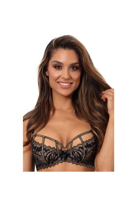 BH schwarz-gold V-10101 von Axami kaufen | Fesselliebe
