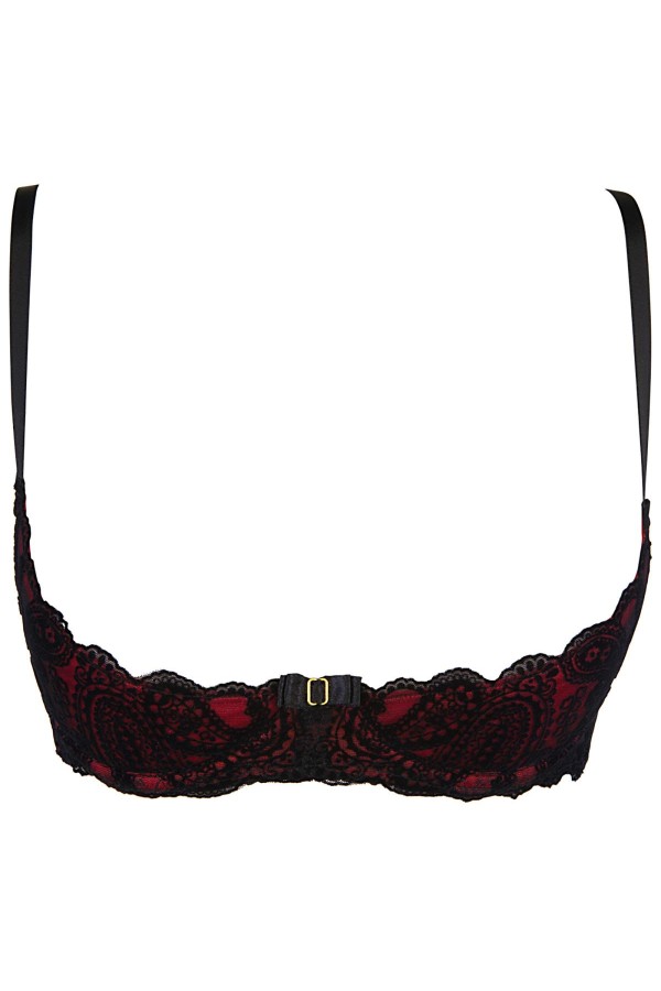 BH schwarz mit offenen Cups V-10041 von Axami kaufen | Fesselliebe