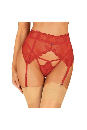 Lonesia Strumpfgürtel rot von Obsessive kaufen | Fesselliebe