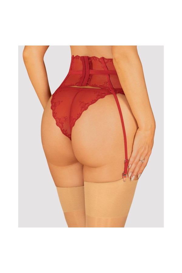 Lonesia Strumpfgürtel rot von Obsessive kaufen | Fesselliebe