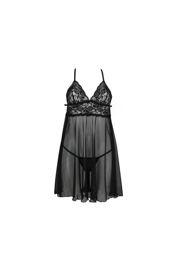 Leslie Chemise & Tanga schwarz von Avanua kaufen | Fesselliebe