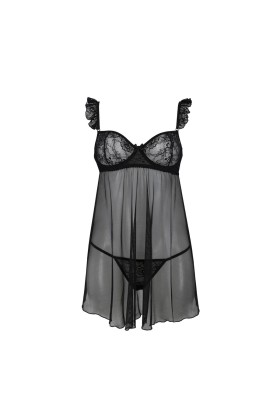 Milagros Chemise & Tanga schwarz von Avanua kaufen | Fesselliebe