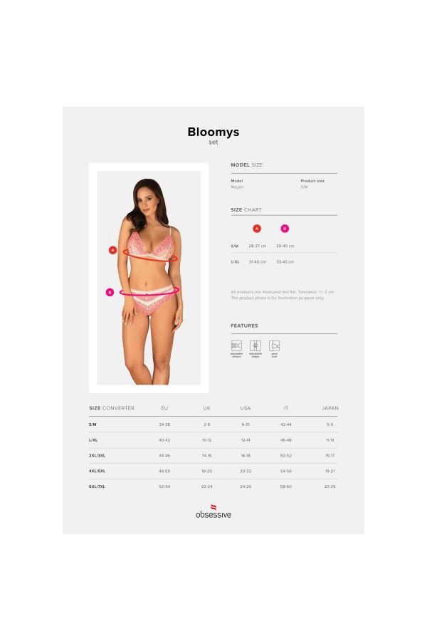 Bloomys 2er Set Pink-weiß von Obsessive kaufen | Fesselliebe