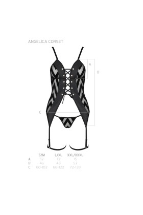 Angelica Korsett & Tanga schwarz von Passion-Exklusiv kaufen | Fesselliebe
