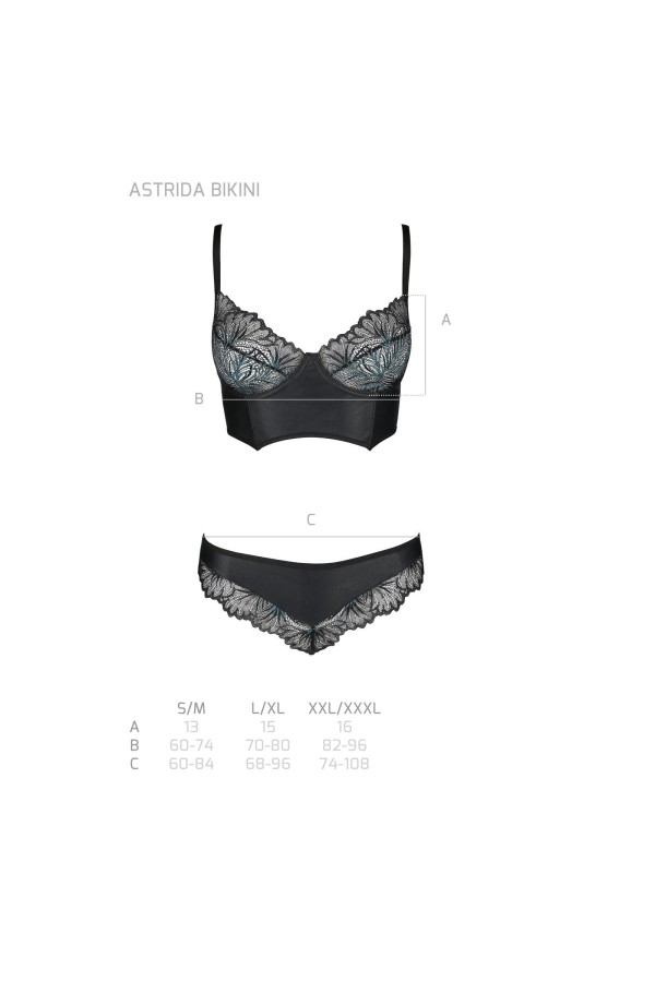Astrida Bikini 2er Set schwarz von Passion-Exklusiv kaufen | Fesselliebe